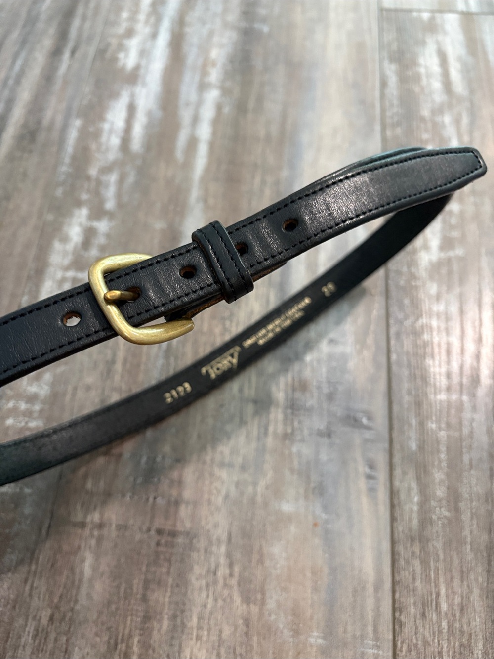 Tory leather belt made in USA size 28
